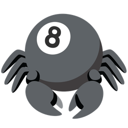 pool 8 ball and crab