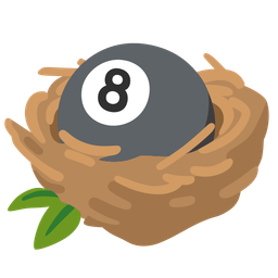 pool 8 ball and empty nest