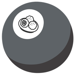 pool 8 ball and falafel