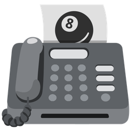 pool 8 ball and fax machine