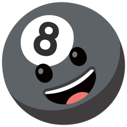 Pool 8 ball and Grinning face