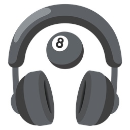 pool 8 ball and headphone