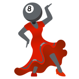 pool 8 ball and high-heeled shoe