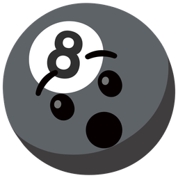 pool 8 ball and hushed face