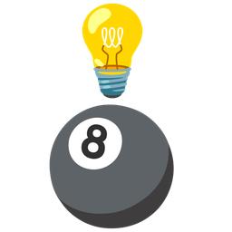 pool 8 ball and light bulb