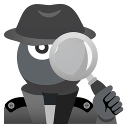 pool 8 ball and magnifying glass tilted right