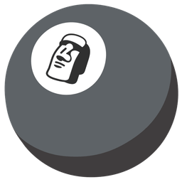 pool 8 ball and moai