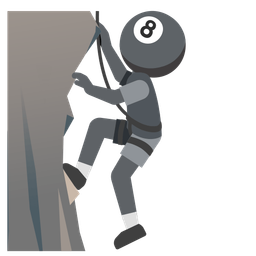 pool 8 ball and mountain