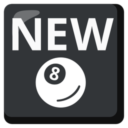 pool 8 ball and NEW button