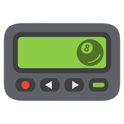 pool 8 ball and pager