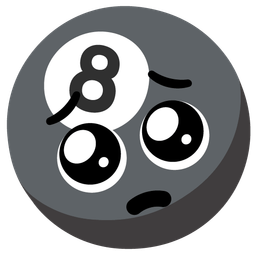 pool 8 ball and pleading face