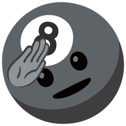 pool 8 ball and saluting face