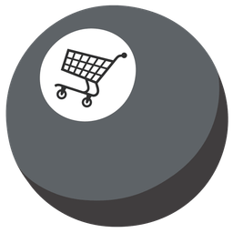 pool 8 ball and shopping cart