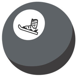 pool 8 ball and skis