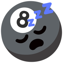 pool 8 ball and sleeping face