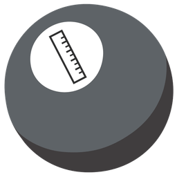 pool 8 ball and straight ruler