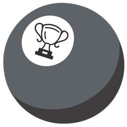 pool 8 ball and trophy