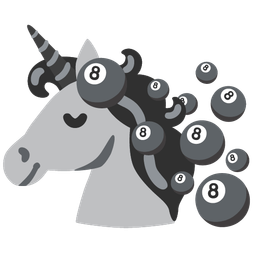 pool 8 ball and unicorn