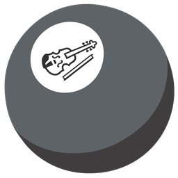 pool 8 ball and violin