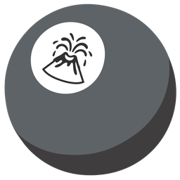 pool 8 ball and volcano