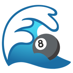 pool 8 ball and water wave