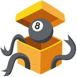 pool 8 ball and wrapped gift