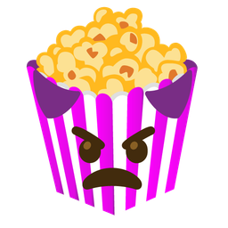 Popcorn and Angry face with horns
