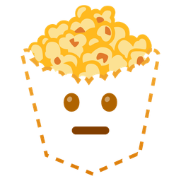 Popcorn and Dotted line face