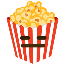 Popcorn and Expressionless face
