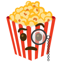 Popcorn and Face with monocle