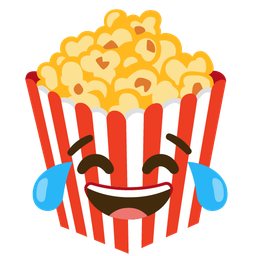 Popcorn and Face with tears of joy