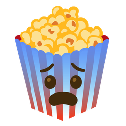 Popcorn and Fearful face