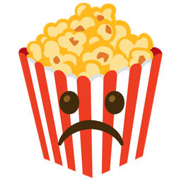 Popcorn and Frowning face