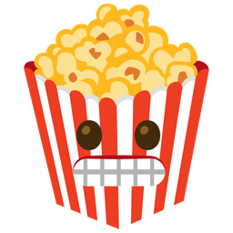 Popcorn and Grimacing face