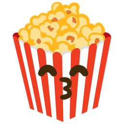 Popcorn and Kissing face with smiling eyes
