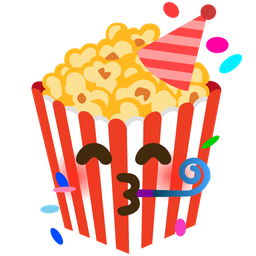 Popcorn and Partying face