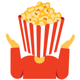 Popcorn and Person shrugging