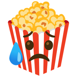 Popcorn and Sad but relieved face