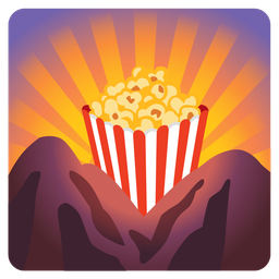 Popcorn and Sunrise over mountains