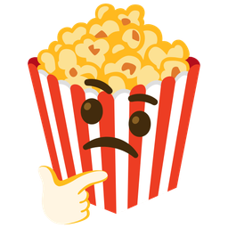 Popcorn and Thinking face