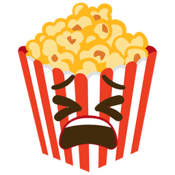 Popcorn and Tired face