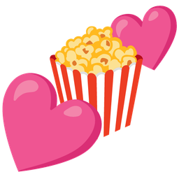 Popcorn and Two hearts