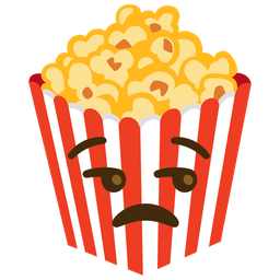 Popcorn and Unamused face