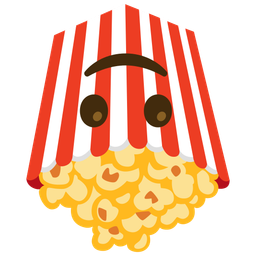 Popcorn and Upside-down face