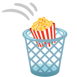 Popcorn and Wastebasket