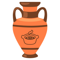 pot of food and amphora
