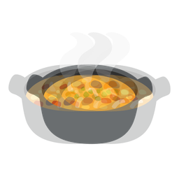 pot of food and beating heart