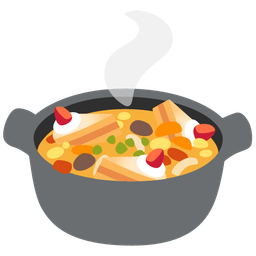 pot of food and birthday cake