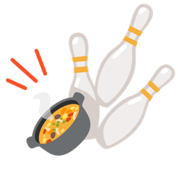 pot of food and bowling