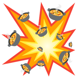 pot of food and collision